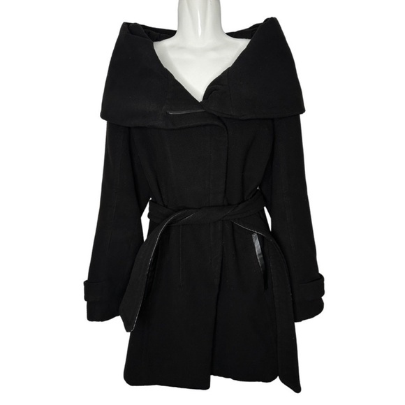 Jacqueline Riu | Belted Black Wrap Jacket Sz 46 - Picture 1 of 12